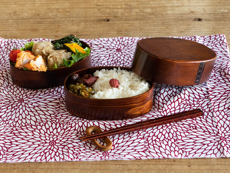 木曽ヒノキ小判メンパ(2段)